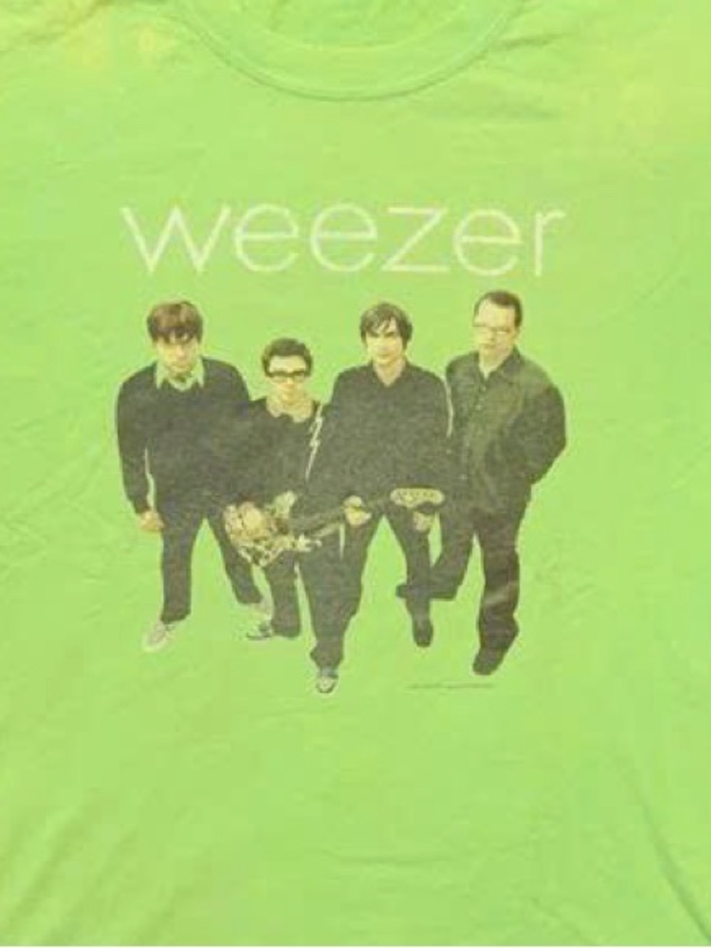 Gildan Weezer Band Tee in Lime Green - Picture 2 of 2